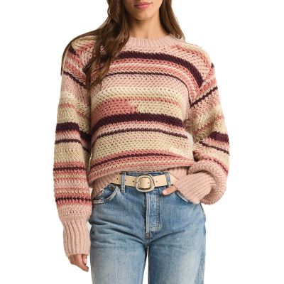 Z Supply Wms Asheville Stripe Sweater 