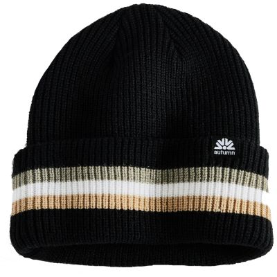 Autumn Simple Cuff Beanie - Black