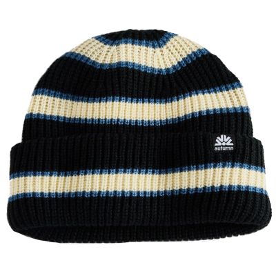 Autumn Simple Slacker Beanie - Black