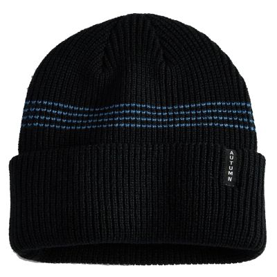 Autumn Select Mini Stripe Beanie - Black Blue