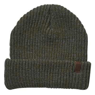 Brixton Marled Chunky Beanie - Military Olive/Charcoal