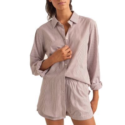 Rhythm Wms Zephyr Stripe Beach Shirt