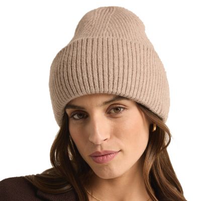 Z Supply Wms Snow Cap Beanie - Heather Taupe