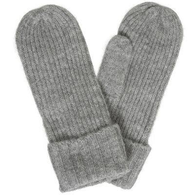 Ichi Iaivo Mittens - Light Grey Melange