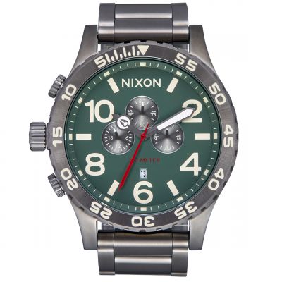 Nixon 51-30 Chrono - Light Gunmetal/Dark Forest