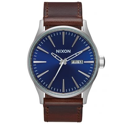 Nixon Sentry Leather - Blue/Brown