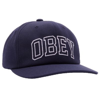 Obey Academy 6 Panel Classic Snapback Cap - Navy