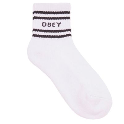 Obey Wms Coop Socks - White/Black