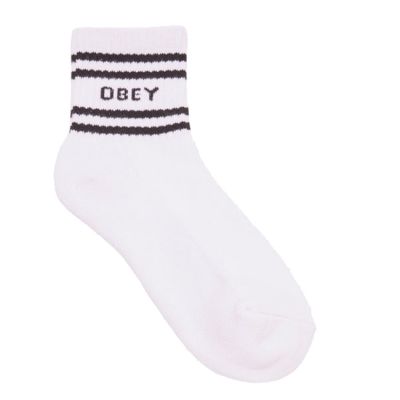 Obey Wms Coop Socks - White/Black