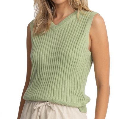 Rhythm Wms Shell Beach Sweater Vest