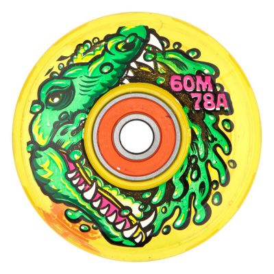 Slime Balls Wheels Gator Swamp Spew Light Ups Yellow LED OG Slime 78A - 60mm