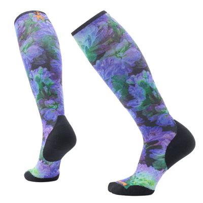 Smartwool Wms Ski Targeted Cushion Electric Lotus Print OTC Socks