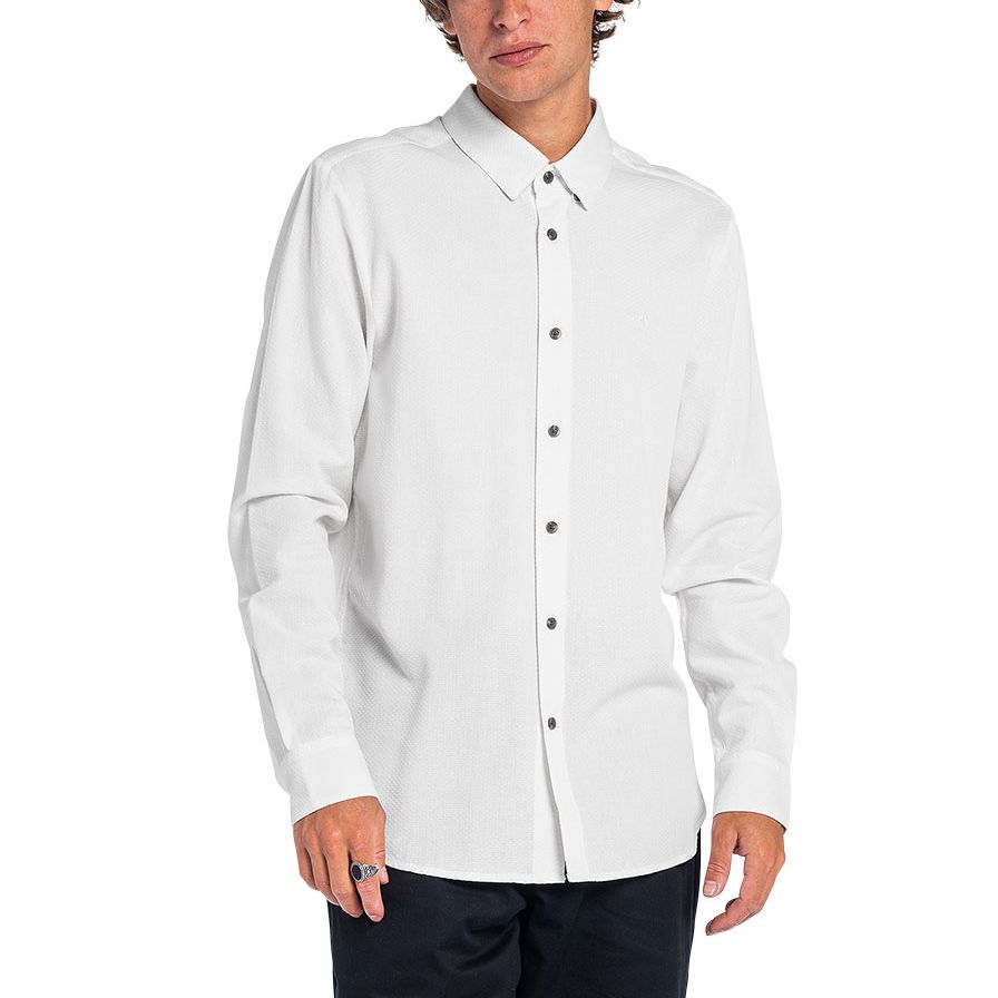 volcom white long sleeve shirt