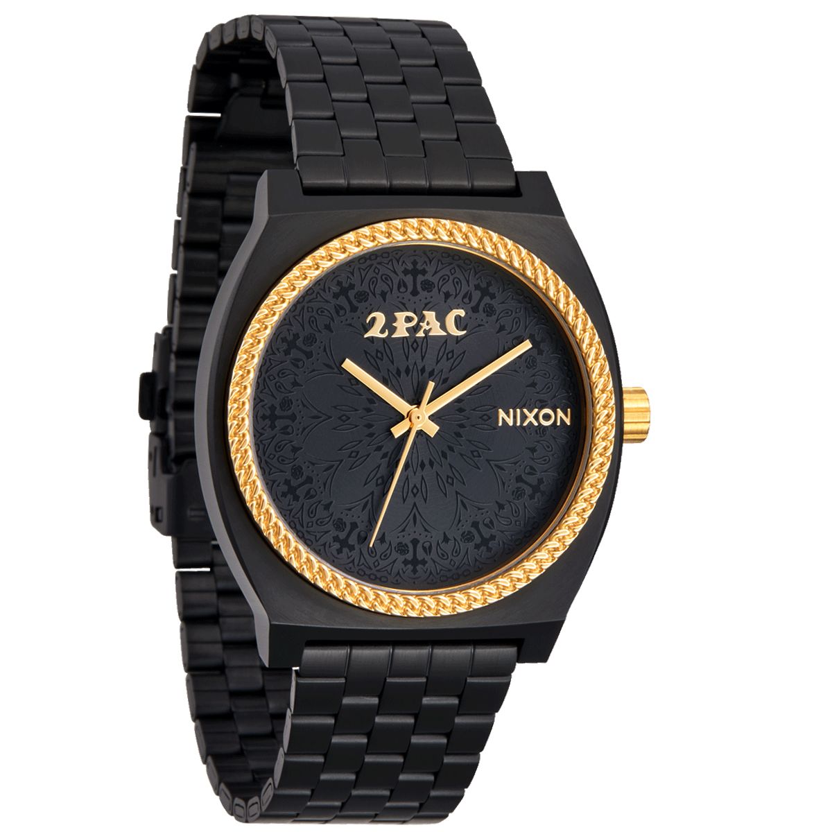 Nixon time teller gold clearance black