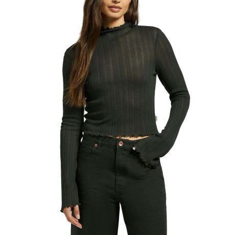 Brixton Wms Novelty Ribbed Turtleneck Long Sleeve