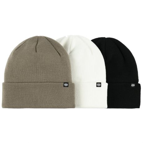 686 Standard Roll Up 3 Pack Beanie - Assorted