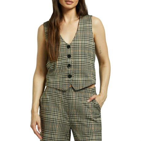 Brixton Wms Menswear Plaid Leisure Vest