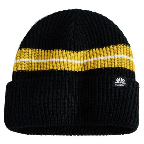 Autumn Simple Horizon Beanie - Black