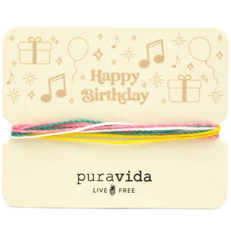Pura Vida Gifting Original Happy Birthday Bracelet