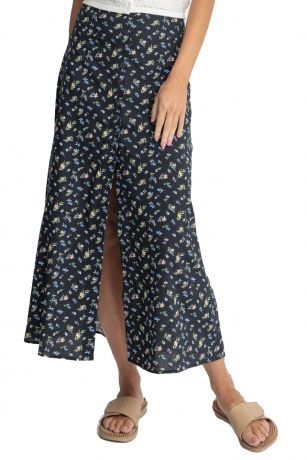 Rhythm Wms Fleur Floral Button Maxi Skirt