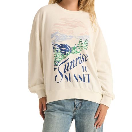 Z Supply Wms Sunset Sunday Sweatshirt 